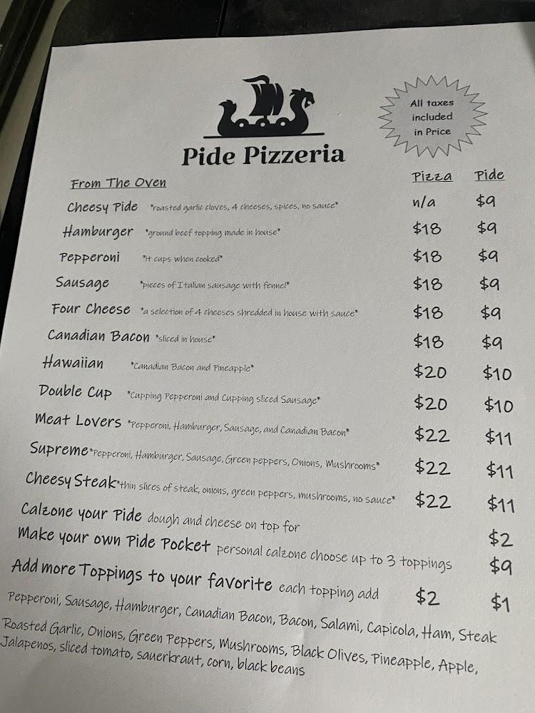 Pide Pizzeria Menu image 2